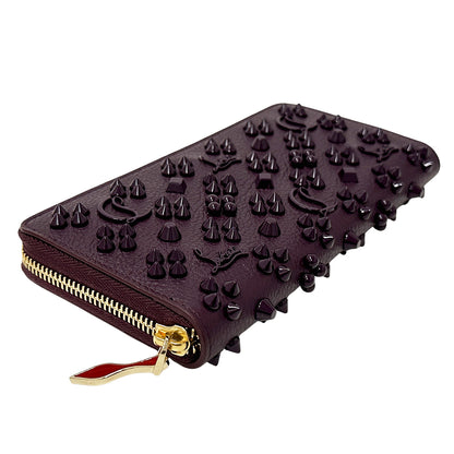 Christian Louboutin クリスチャンルブタン パネトーネ 長財布 パープル レザー レディース メンズ 【中古】