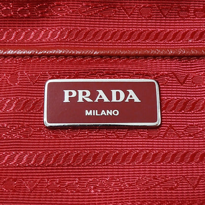 PRADA プラダ トートバッグ ショルダーバッグ 2way レッド ホワイト ナイロン レディース 【中古】