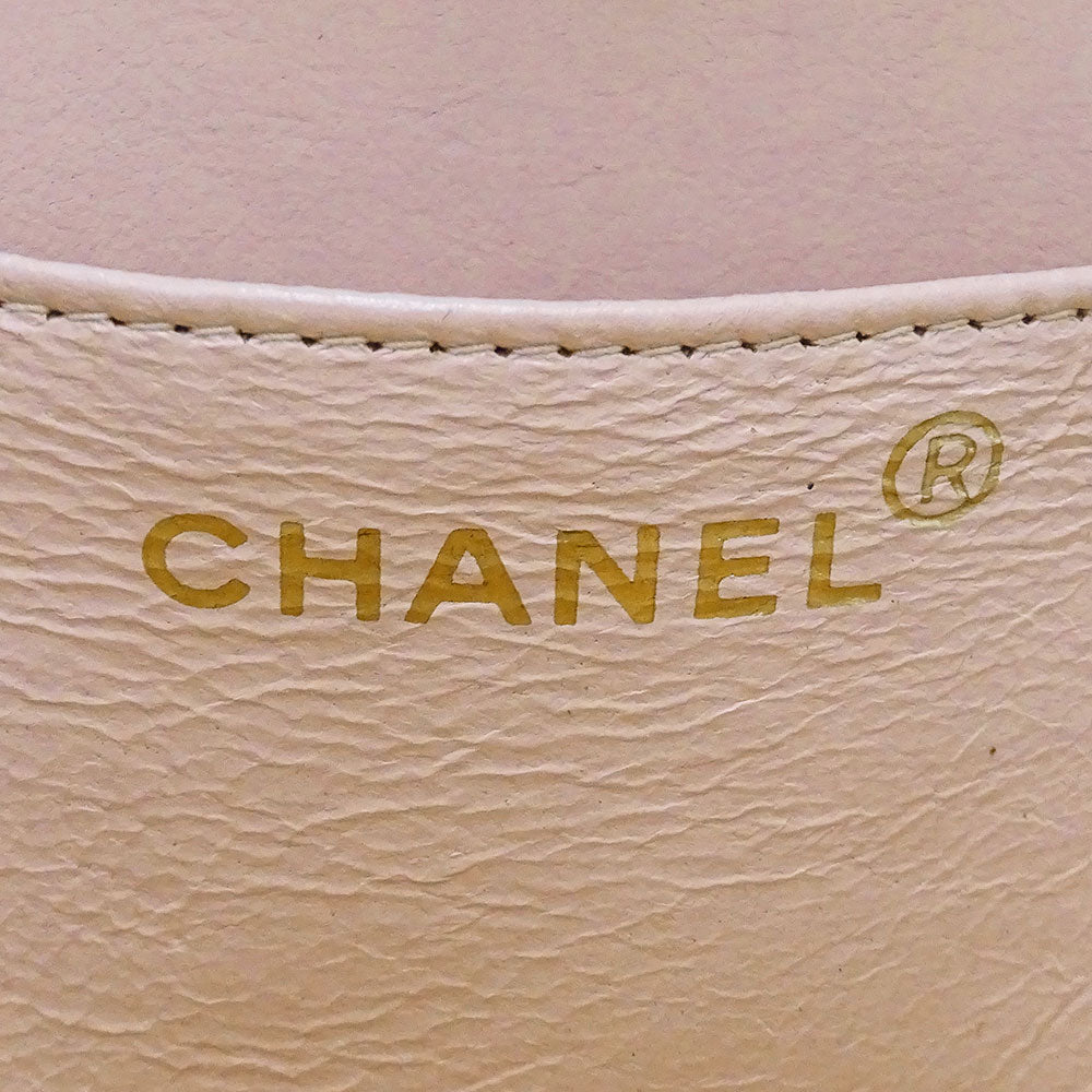 CHANEL シャネル ハートバニティバッグ ハンドバッグ マトラッセ ベージュ ゴールド金具 エナメル レディース 【中古】