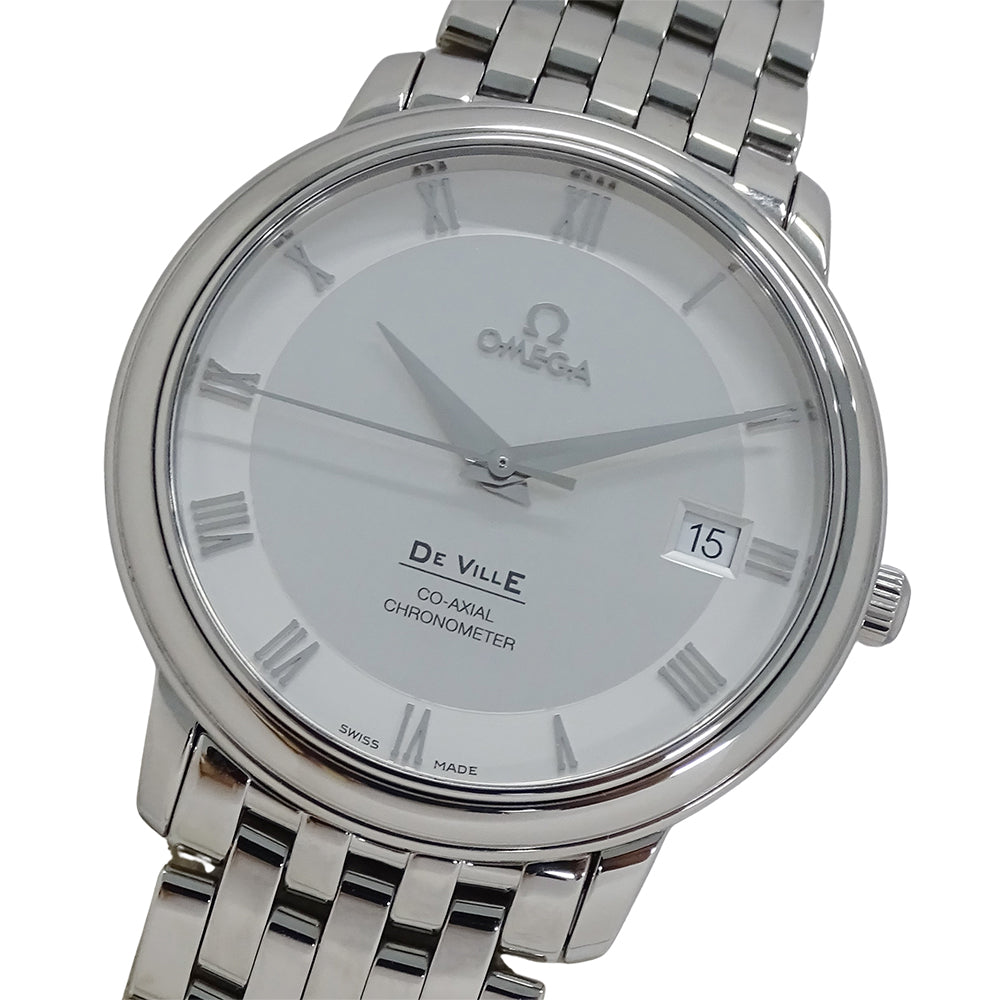 OMEGA オメガ デビル プレステージ 4574.31 メンズ 腕時計 デイト コーアクシャル クロノメーター 自動巻き AT ステンレス SS 磨き済み 【中古】