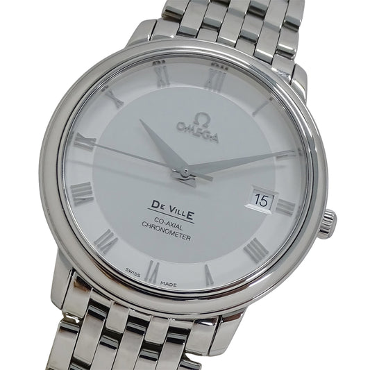OMEGA オメガ デビル プレステージ 4574.31 メンズ 腕時計 デイト コーアクシャル クロノメーター 自動巻き AT ステンレス SS 磨き済み 【中古】