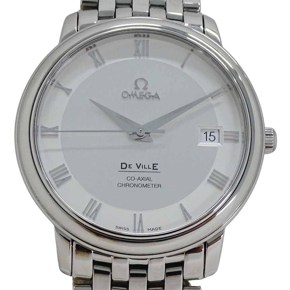 OMEGA オメガ デビル プレステージ 4574.31 メンズ 腕時計 デイト コーアクシャル クロノメーター 自動巻き AT ステンレス SS 磨き済み 【中古】