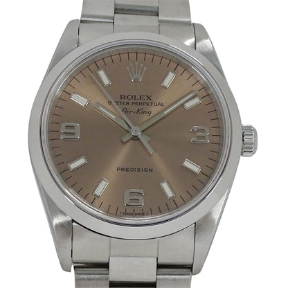 ROLEX ロレックス エアキング 14000 U番 メンズ 腕時計 自動巻き AT ステンレス SS ピンク 磨き済み 【中古】