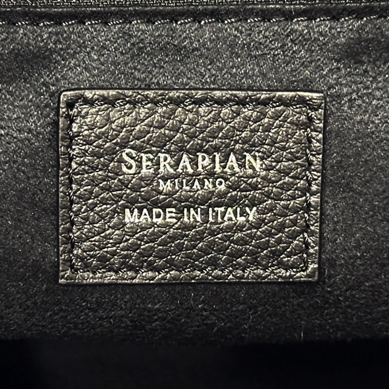 SERAPIAN セラピアン トートバッグ シークレット ブラック レザー レディース 【中古】