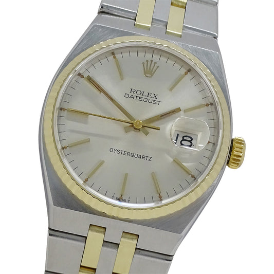 ROLEX ロレックス デイトジャスト 17013 58番台 メンズ 腕時計 オイスタークオーツ QZ ステンレス SS ゴールド YG コンビ OH・ 磨き済み 【中古】