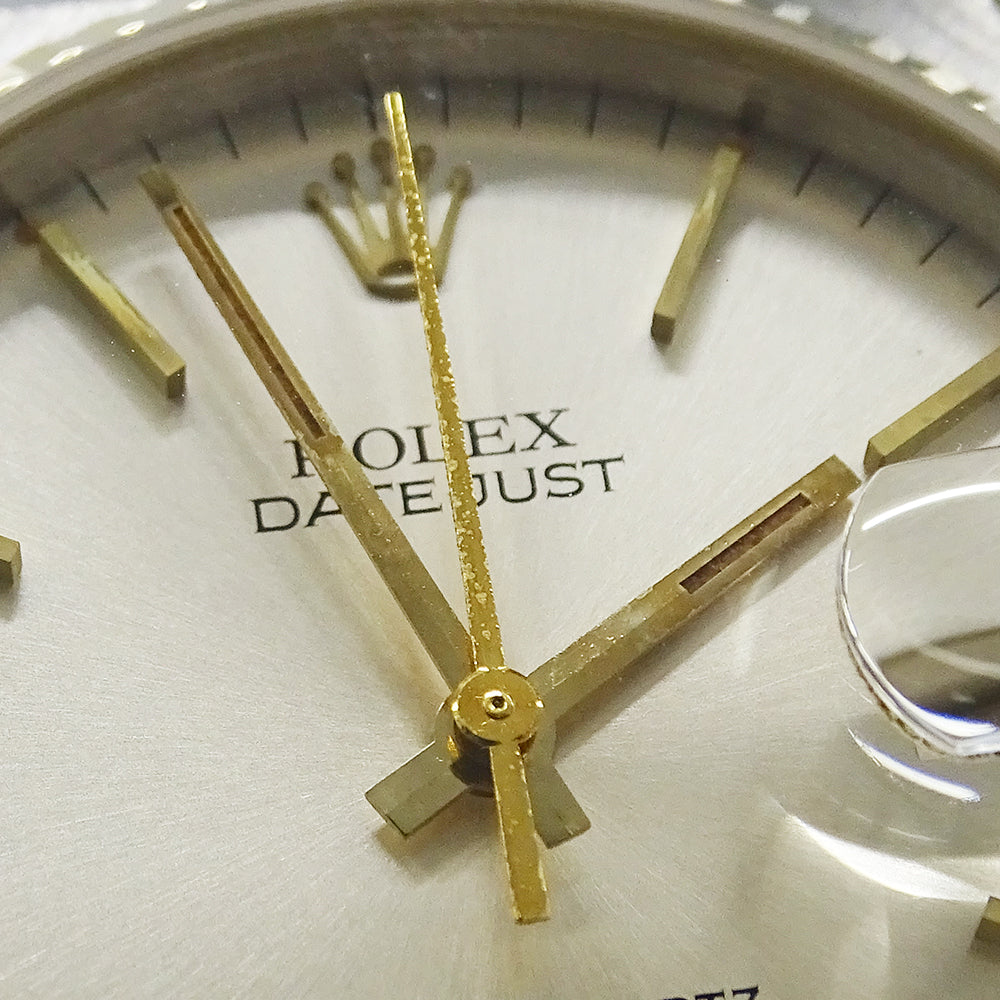 ROLEX ロレックス デイトジャスト 17013 58番台 メンズ 腕時計 オイスタークオーツ QZ ステンレス SS ゴールド YG コンビ OH・ 磨き済み 【中古】