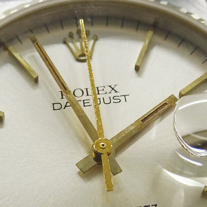 ROLEX ロレックス デイトジャスト 17013 58番台 メンズ 腕時計 オイスタークオーツ QZ ステンレス SS ゴールド YG コンビ OH・ 磨き済み 【中古】