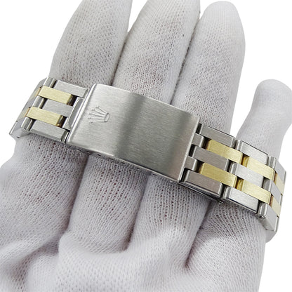 ROLEX ロレックス デイトジャスト 17013 58番台 メンズ 腕時計 オイスタークオーツ QZ ステンレス SS ゴールド YG コンビ OH・ 磨き済み 【中古】