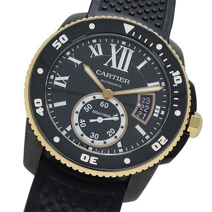 Cartier カルティエ カリブル ダイバー W2CA0004 メンズ 腕時計 デイト 自動巻き AT ピンクゴールド PG ラバー 【中古】
