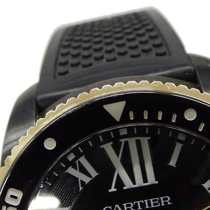 Cartier カルティエ カリブル ダイバー W2CA0004 メンズ 腕時計 デイト 自動巻き AT ピンクゴールド PG ラバー 【中古】