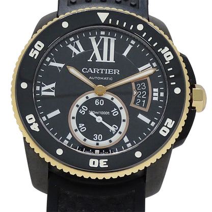 Cartier カルティエ カリブル ダイバー W2CA0004 メンズ 腕時計 デイト 自動巻き AT ピンクゴールド PG ラバー 【中古】