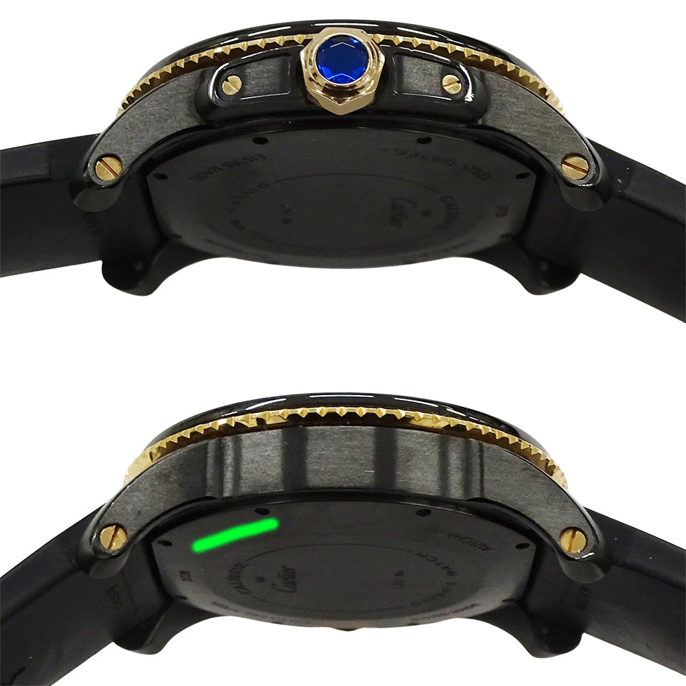 Cartier カルティエ カリブル ダイバー W2CA0004 メンズ 腕時計 デイト 自動巻き AT ピンクゴールド PG ラバー 【中古】