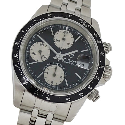 TUDOR チューダー プリンスデイト 79260 メンズ 腕時計 クロノタイム 自動巻き AT ステンレス SS ブラック 磨き済み 【中古】
