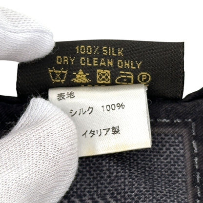 LOUIS VUITTON ルイ・ヴィトン カレ・ニューデニム スカーフ モノグラム ノワール ブラック シルク レディース 【中古】