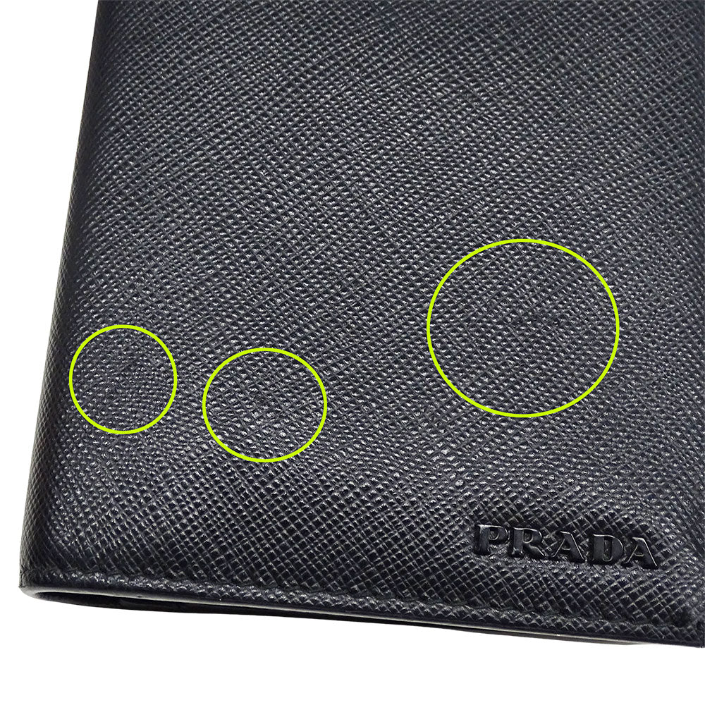 PRADA プラダ 長財布 ブラック 2MV836 メンズ 【中古】