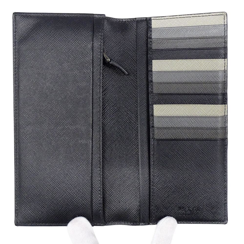 PRADA プラダ 長財布 ブラック 2MV836 メンズ 【中古】