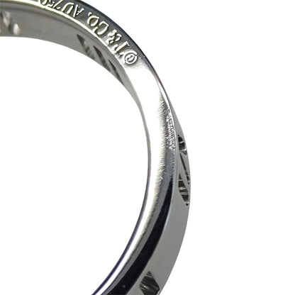 TIFFANY&Co. ティファニー アトラス ピアスド リング 指輪 750WG ホワイトゴールド ダイヤモンド 約9号 レディース 【中古】