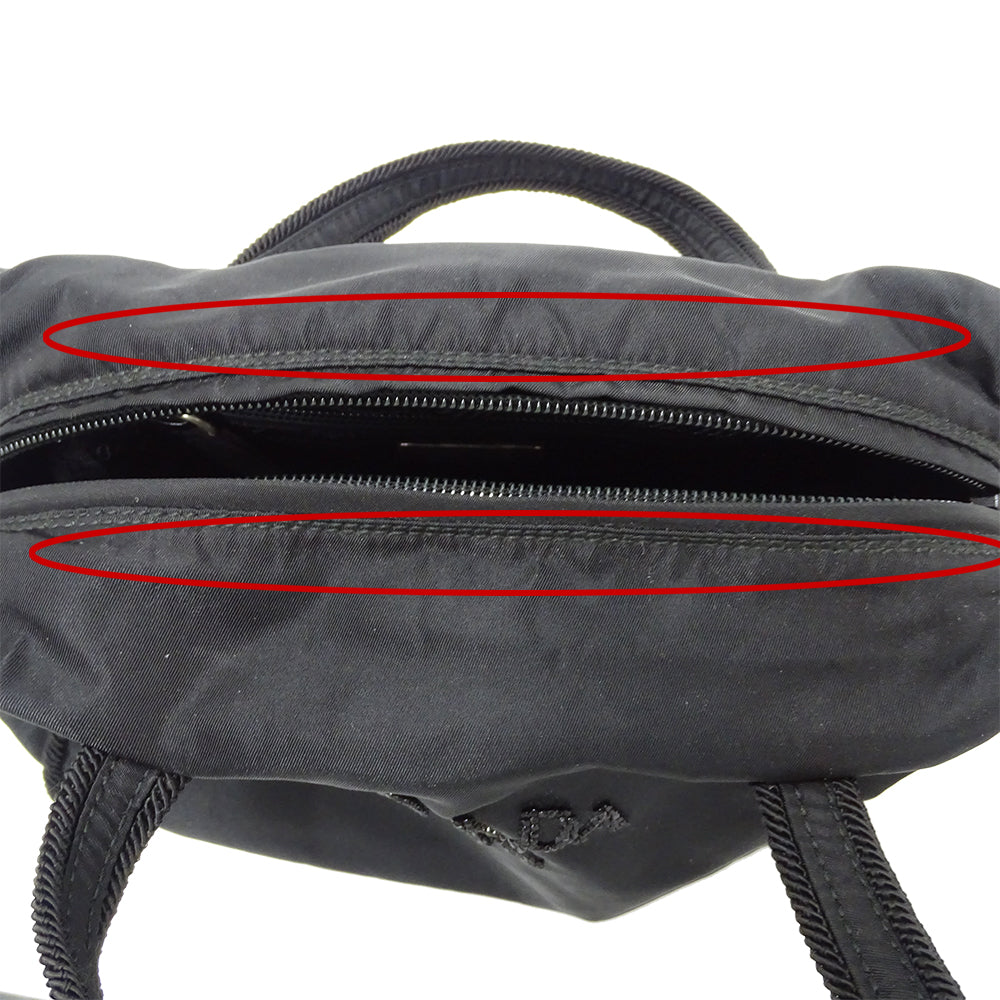 PRADA プラダ テスート ハンドバッグ ブラック B3764 ナイロン レディース 【中古】