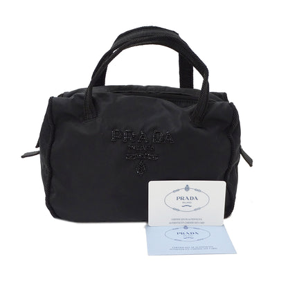 PRADA プラダ テスート ハンドバッグ ブラック B3764 ナイロン レディース 【中古】