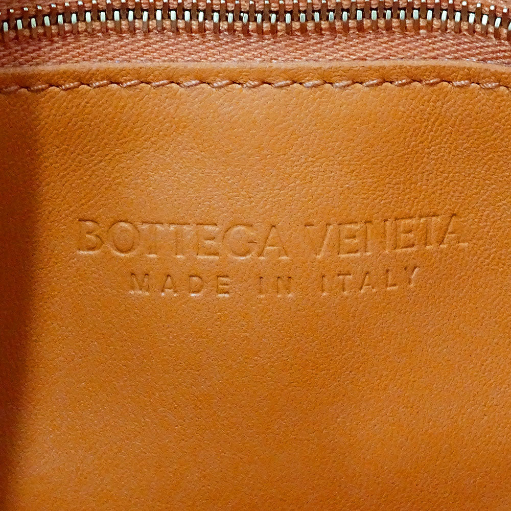 BOTTEGAVENETA ボッテガ・ヴェネタ ショルダーバッグ カセット オレンジ レザー レディース 【中古】