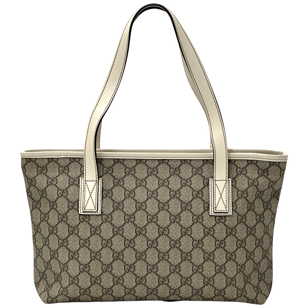 GUCCI グッチ トートバッグ GGスプリーム ブラウン ホワイト GGスプリームキャンバス レディース メンズ 【中古】
