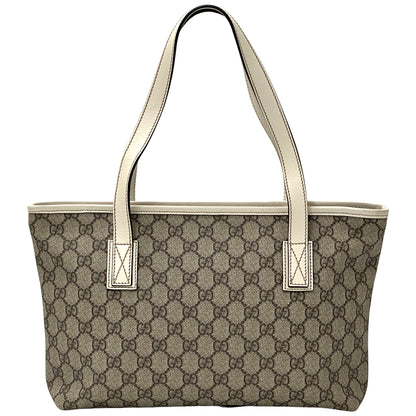 GUCCI グッチ トートバッグ GGスプリーム ブラウン ホワイト GGスプリームキャンバス レディース メンズ 【中古】