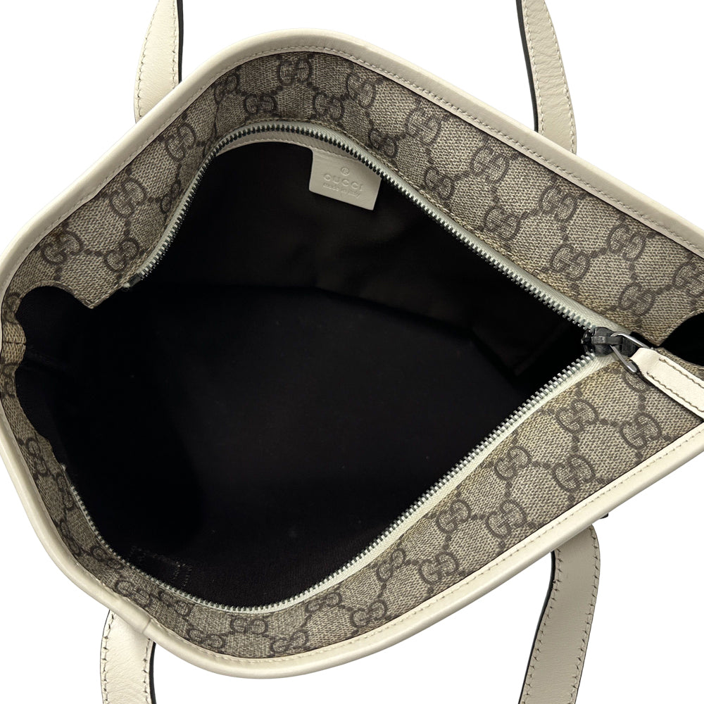 GUCCI グッチ トートバッグ GGスプリーム ブラウン ホワイト GGスプリームキャンバス レディース メンズ 【中古】