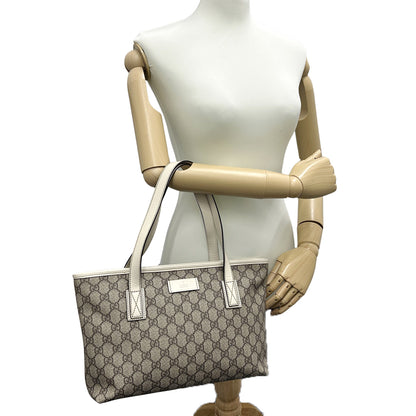 GUCCI グッチ トートバッグ GGスプリーム ブラウン ホワイト GGスプリームキャンバス レディース メンズ 【中古】