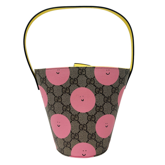 GUCCI グッチ ユアン・ロバーツ バゲット トートバッグ チルドレンズ ベージュ ピンク 752356 GGスプリームキャンバス キッズ 【中古】