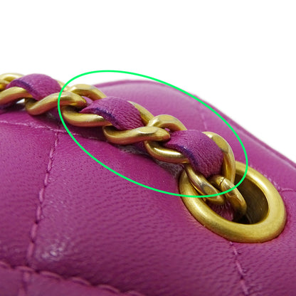 CHANEL シャネル バニティバッグ ショルダーバッグ マトラッセ ココボール パープル ゴールド金具 ラムスキン レディース 【中古】
