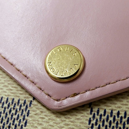 LOUIS VUITTON ルイ・ヴィトン ポルトフォイユ ゾエ 三つ折り財布 ダミエ アズール ローズバレリーヌ N60168 ダミエアズールキャンバス レディース 【中古】