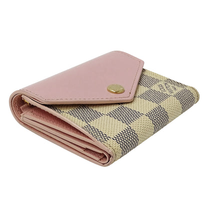 LOUIS VUITTON ルイ・ヴィトン ポルトフォイユ ゾエ 三つ折り財布 ダミエ アズール ローズバレリーヌ N60168 ダミエアズールキャンバス レディース 【中古】