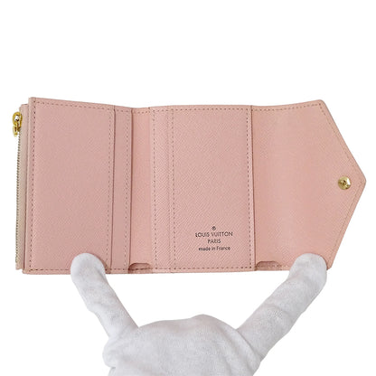 LOUIS VUITTON ルイ・ヴィトン ポルトフォイユ ゾエ 三つ折り財布 ダミエ アズール ローズバレリーヌ N60168 ダミエアズールキャンバス レディース 【中古】