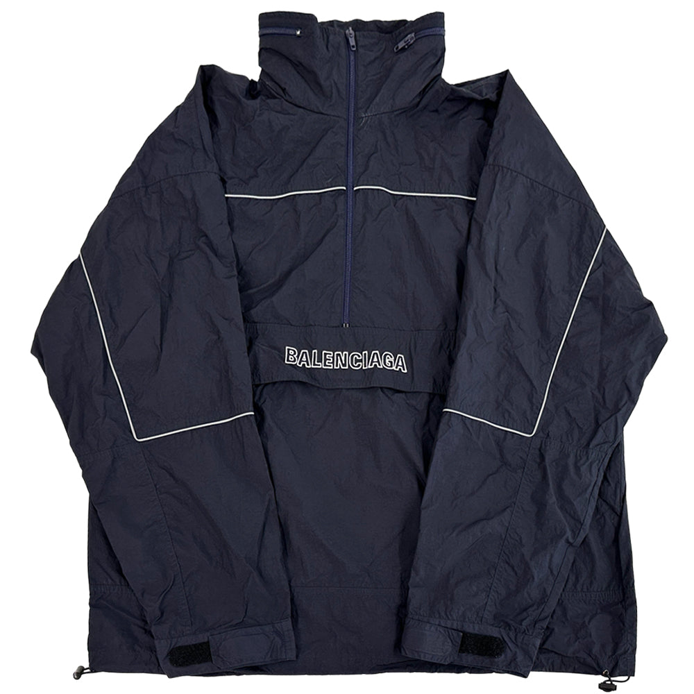 BALENCIAGA バレンシアガ アノラックパーカー ネイビー 556229 ナイロン メンズ 【中古】