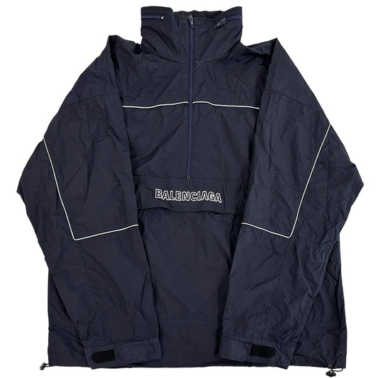 BALENCIAGA バレンシアガ アノラックパーカー ネイビー 556229 ナイロン メンズ 【中古】