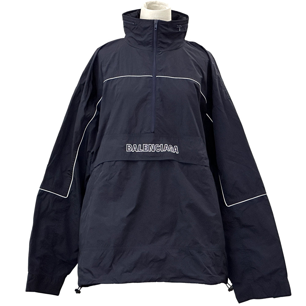 BALENCIAGA バレンシアガ アノラックパーカー ネイビー 556229 ナイロン メンズ 【中古】