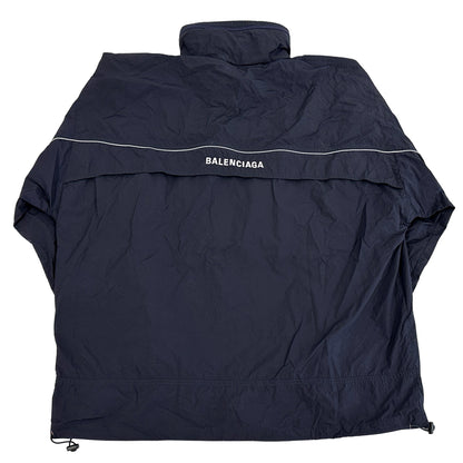 BALENCIAGA バレンシアガ アノラックパーカー ネイビー 556229 ナイロン メンズ 【中古】