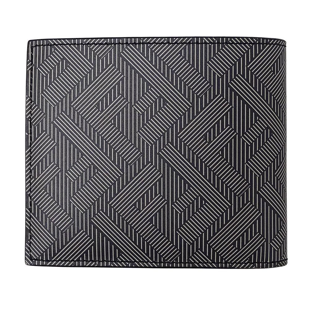 FENDI フェンディ 二つ折り財布 ズッカ ブラック～グレー 7M0169 レザー メンズ 【中古】