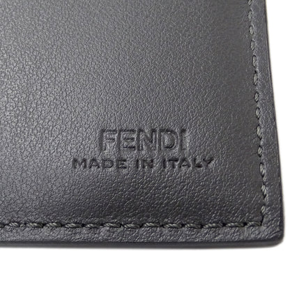 FENDI フェンディ 二つ折り財布 ズッカ ブラック～グレー 7M0169 レザー メンズ 【中古】