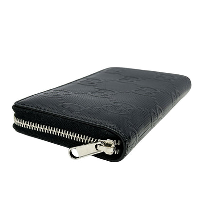 GUCCI グッチ GGエンボス ジップアラウンドウォレット 長財布 ブラック 625558 メンズ 【中古】
