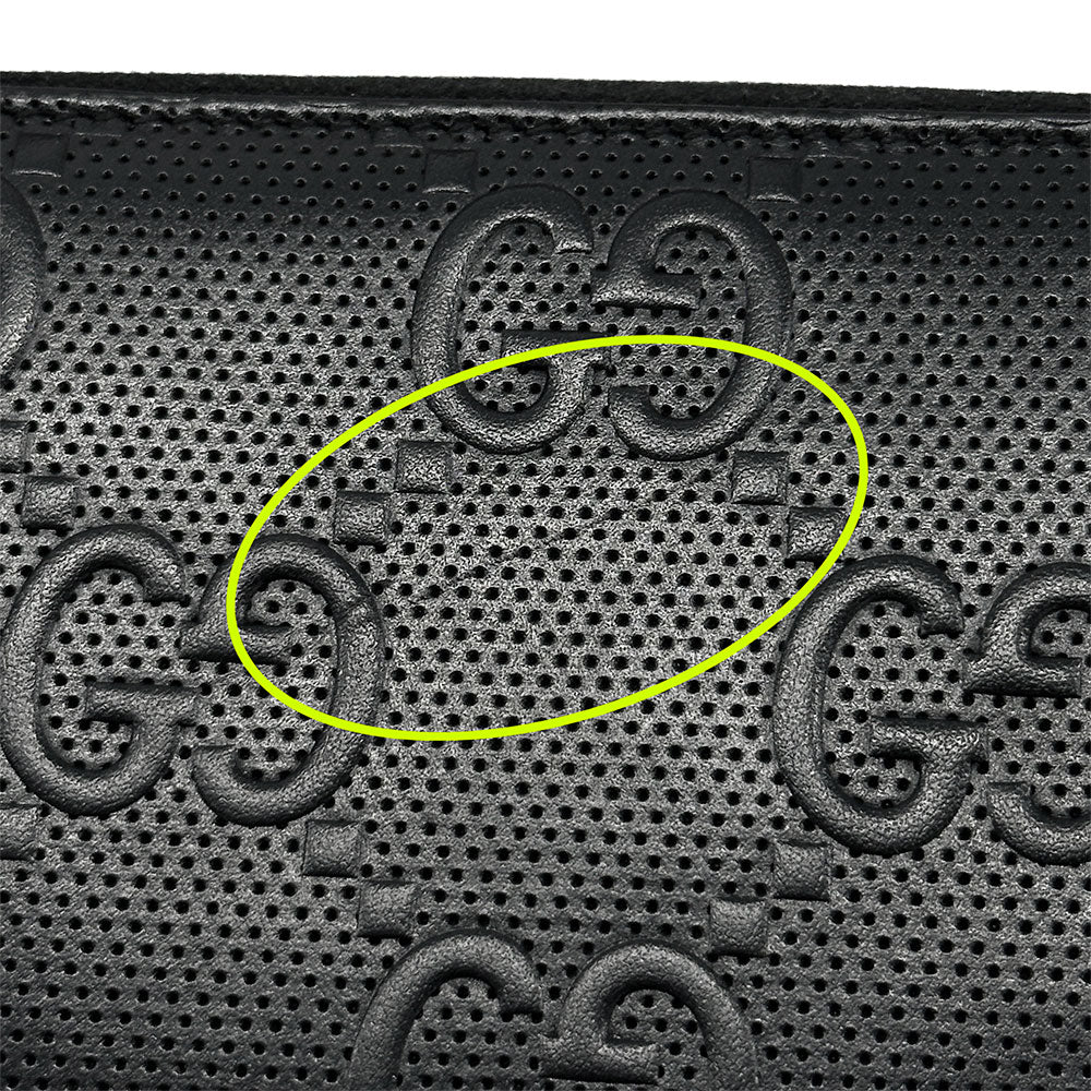 GUCCI グッチ GGエンボス ジップアラウンドウォレット 長財布 ブラック 625558 メンズ 【中古】