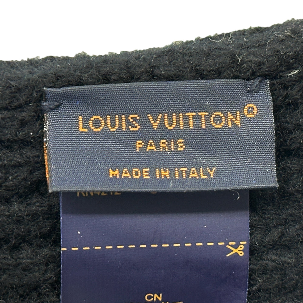 LOUIS VUITTON ルイ・ヴィトン ビーニー・LV ヘッドライン ニットキャップ ブラック ホワイト M77872 ウール レディース メンズ 【中古】