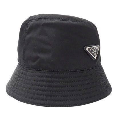 PRADA プラダ Re-Nylon バケットハット ハット ブラック ナイロン Sサイズ レディース メンズ 【中古】