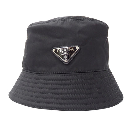 PRADA プラダ Re-Nylon バケットハット ハット ブラック ナイロン Sサイズ レディース メンズ 【中古】