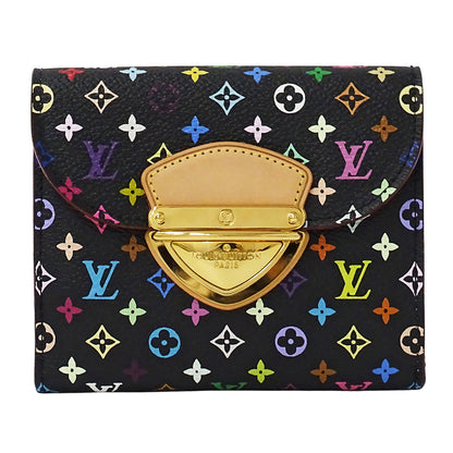 LOUIS VUITTON ルイ・ヴィトン ポルトフォイユ ジョイ 二つ折り財布 モノグラム マルチカラー ノワール ヴィオレ M60283 モノグラムマルチカラー レディース 【中古】