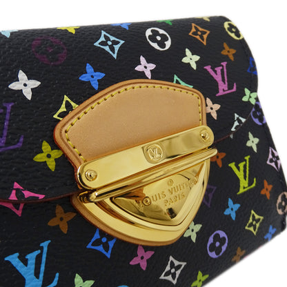 LOUIS VUITTON ルイ・ヴィトン ポルトフォイユ ジョイ 二つ折り財布 モノグラム マルチカラー ノワール ヴィオレ M60283 モノグラムマルチカラー レディース 【中古】