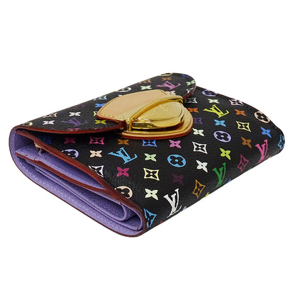 LOUIS VUITTON ルイ・ヴィトン ポルトフォイユ ジョイ 二つ折り財布 モノグラム マルチカラー ノワール ヴィオレ M60283 モノグラムマルチカラー レディース 【中古】