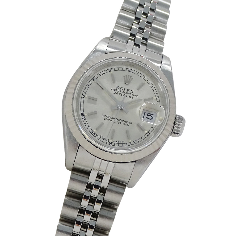 ROLEX ロレックス デイトジャスト 69174 L番 レディース 腕時計 自動巻き AT ステンレス SS ホワイトゴールド WG 磨き済み 【中古】