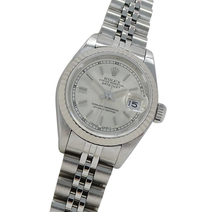 ROLEX ロレックス デイトジャスト 69174 L番 レディース 腕時計 自動巻き AT ステンレス SS ホワイトゴールド WG 磨き済み 【中古】