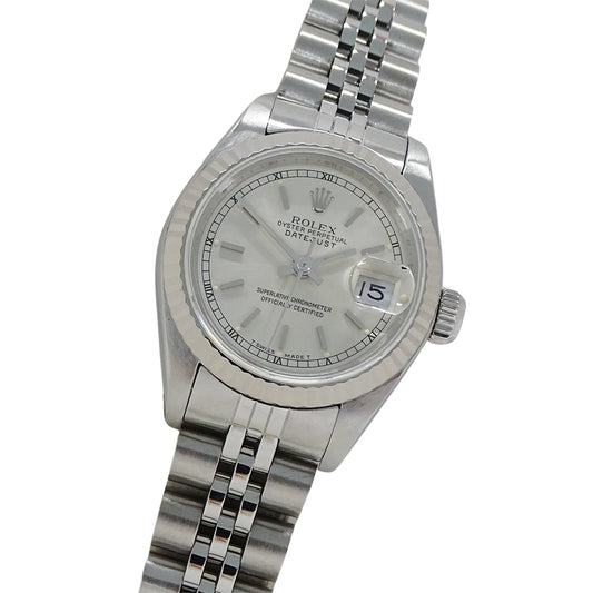 ROLEX ロレックス デイトジャスト 69174 L番 レディース 腕時計 自動巻き AT ステンレス SS ホワイトゴールド WG 磨き済み 【中古】